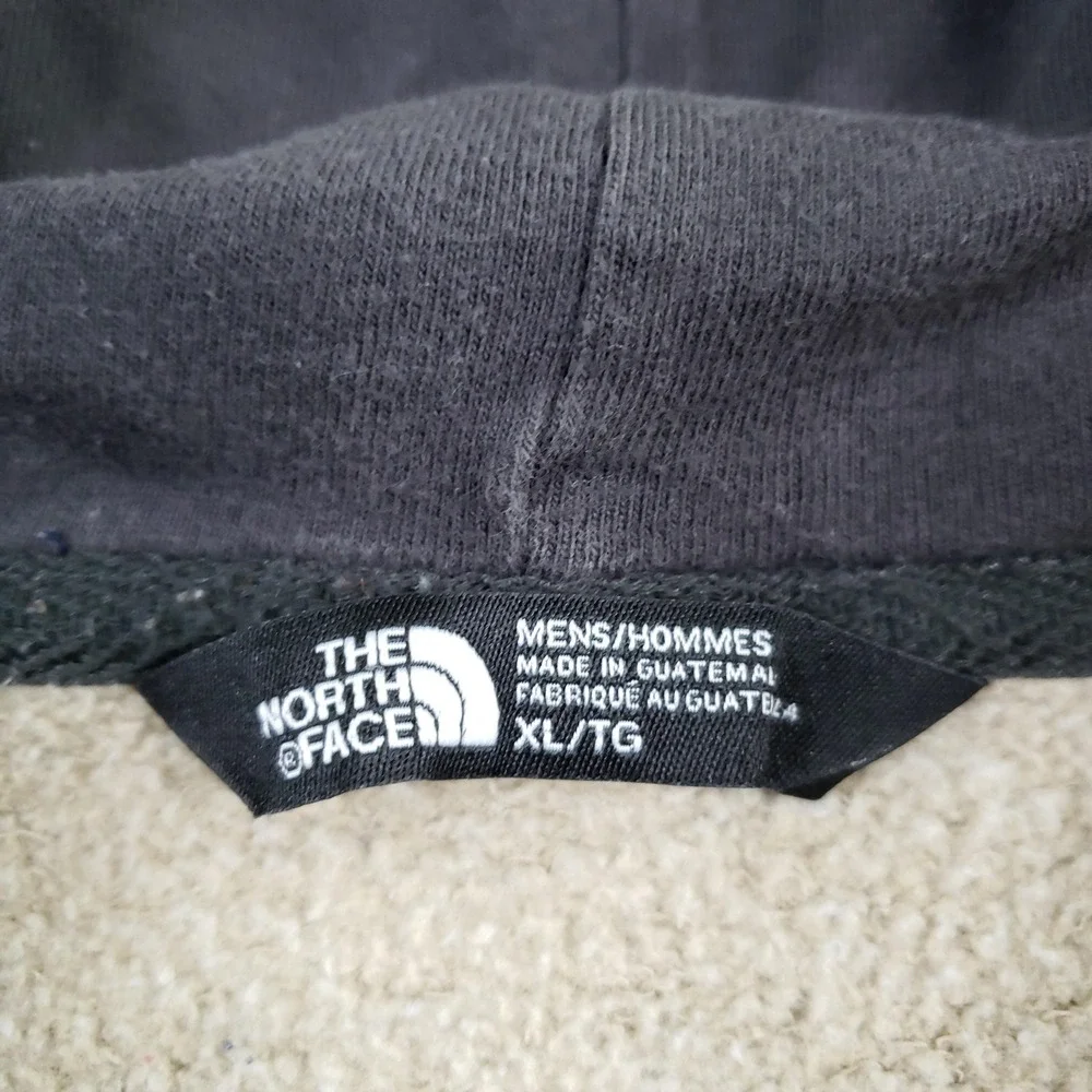 The North Face Hoodie Mens XL Beige Pullover Hooded Fleece Graphic Logo
